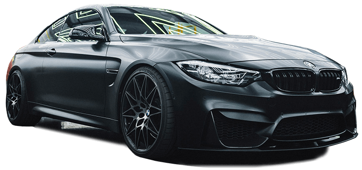 Voiture noire BMW M3 coupé chez Glass Performance